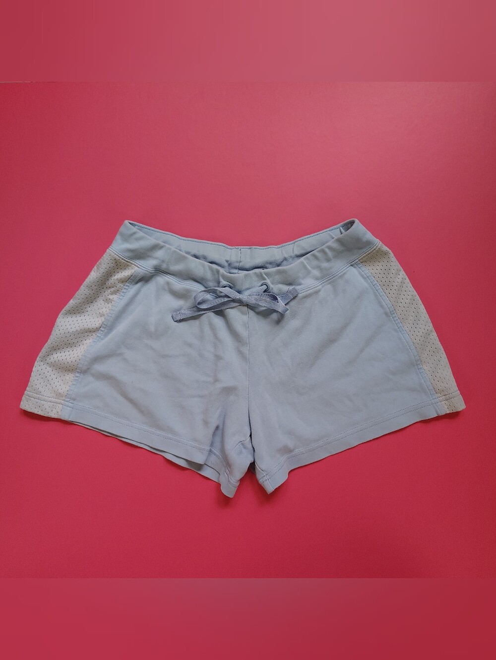 90s Y2K Baby Blue Lounge Sweat Shorts Womens XS Small Cotton Vintage Athletic